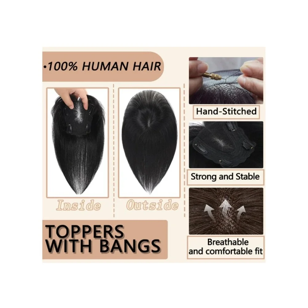 100% Human Hair Topper 16